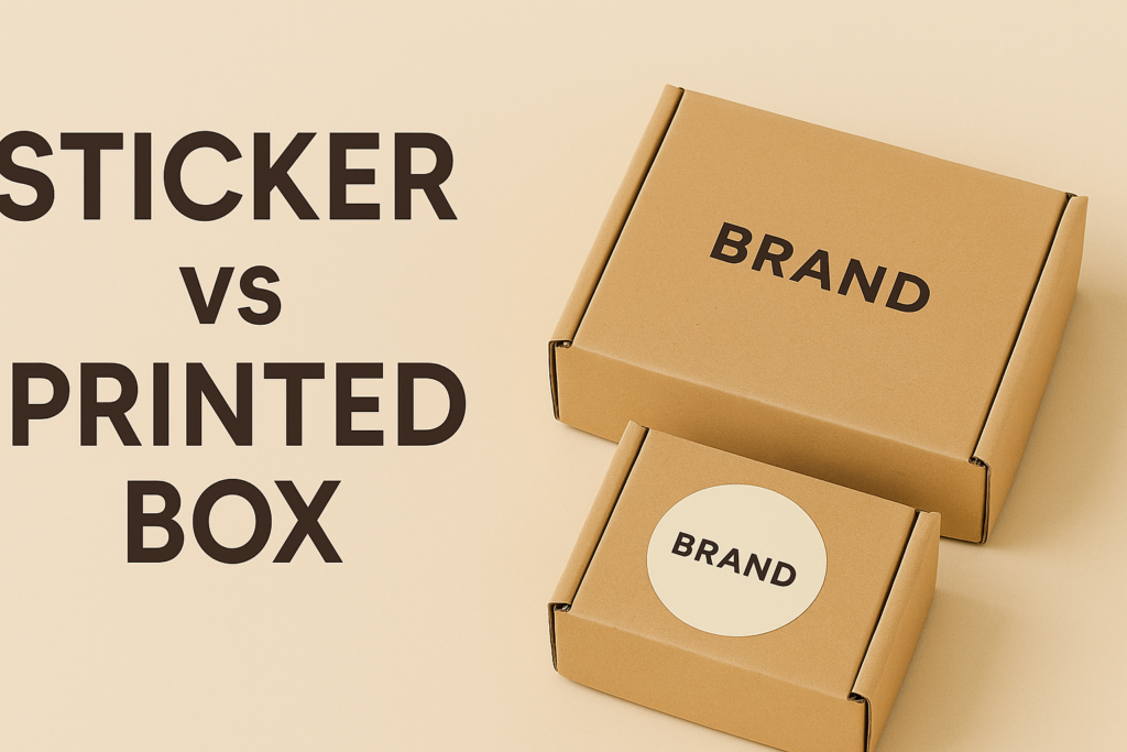 sticker vs printed box