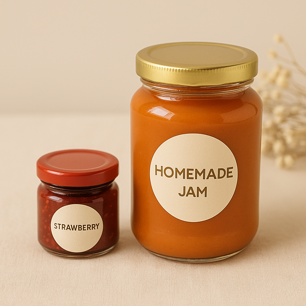 sticker printing for homemade jam